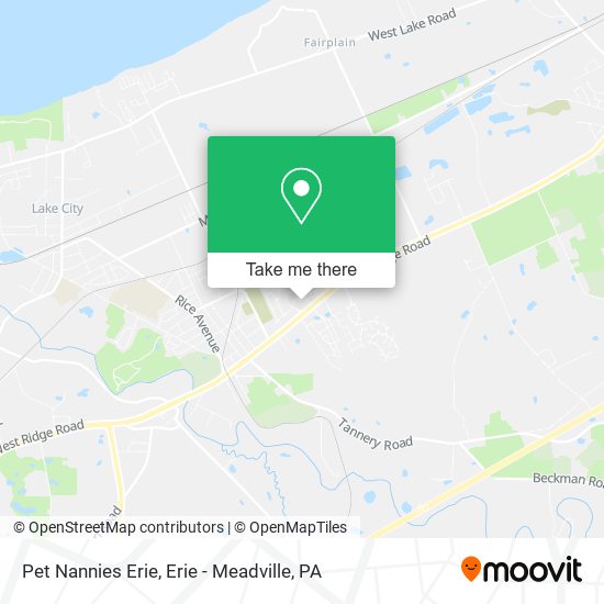 Mapa de Pet Nannies Erie