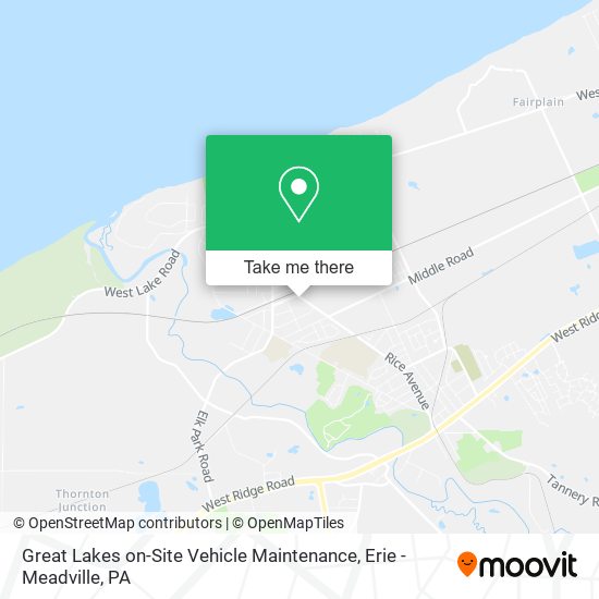 Mapa de Great Lakes on-Site Vehicle Maintenance