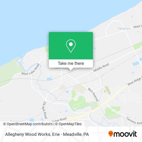 Mapa de Allegheny Wood Works