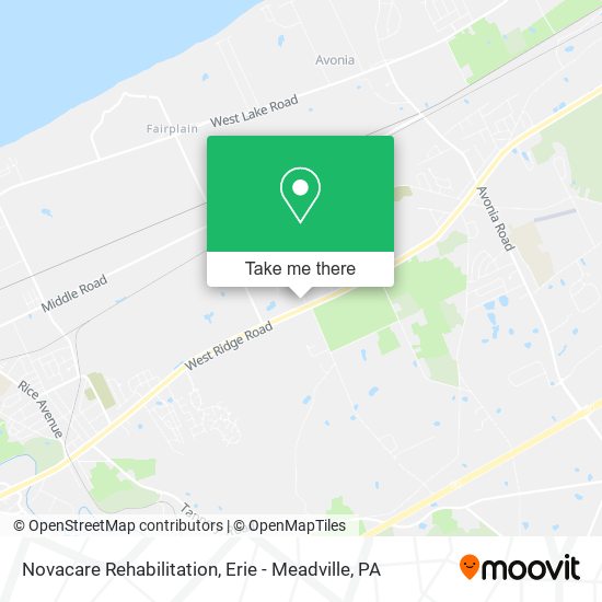 Novacare Rehabilitation map