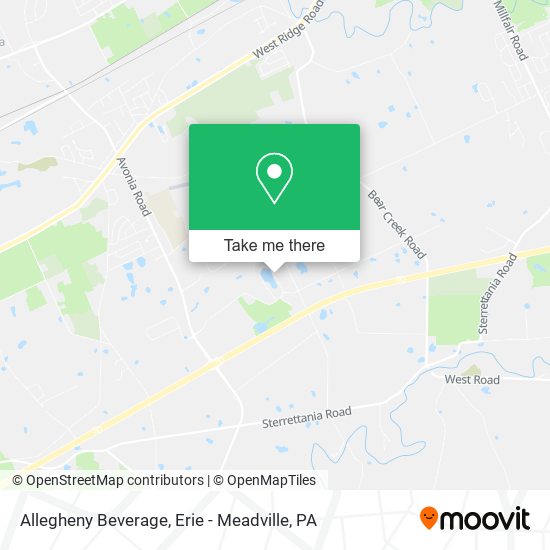 Allegheny Beverage map