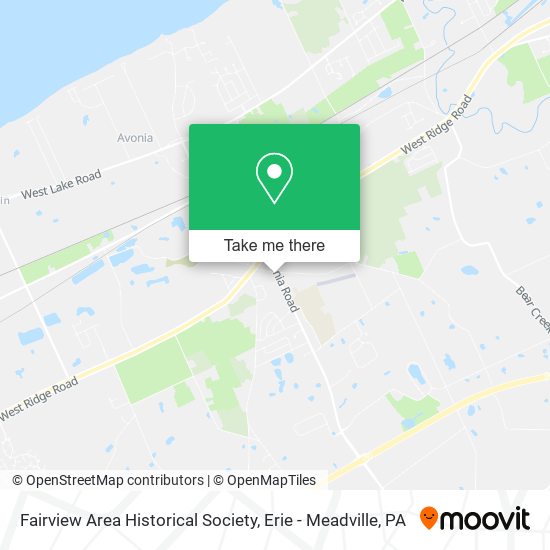 Fairview Area Historical Society map