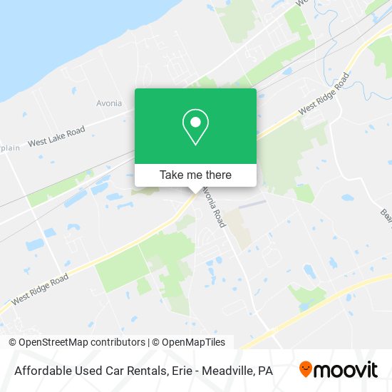 Affordable Used Car Rentals map