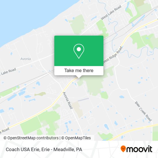 Coach USA Erie map