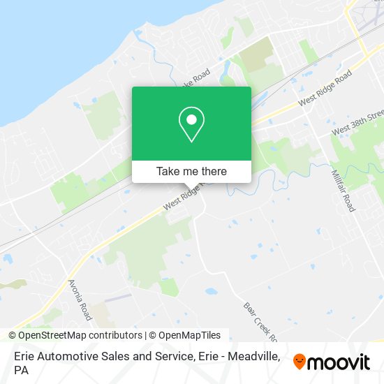 Erie Automotive Sales and Service map