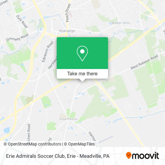 Erie Admirals Soccer Club map