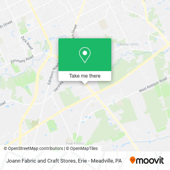Joann Fabric and Craft Stores map