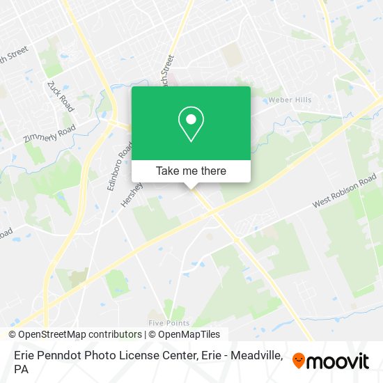 Mapa de Erie Penndot Photo License Center