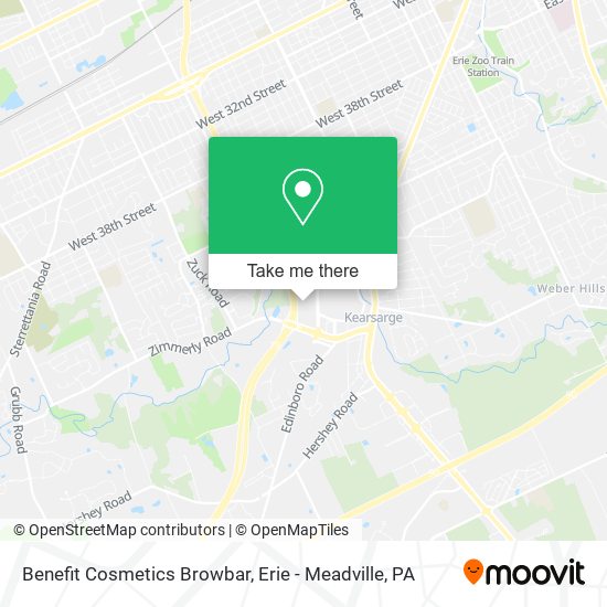 Benefit Cosmetics Browbar map