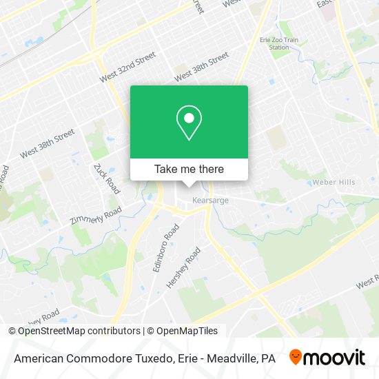 American Commodore Tuxedo map