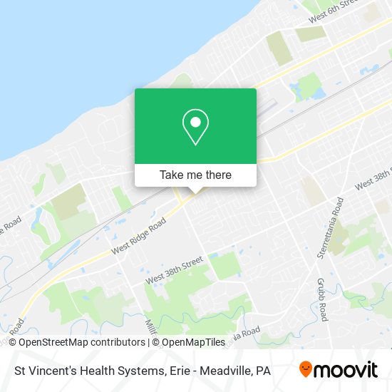 St Vincent's Health Systems map