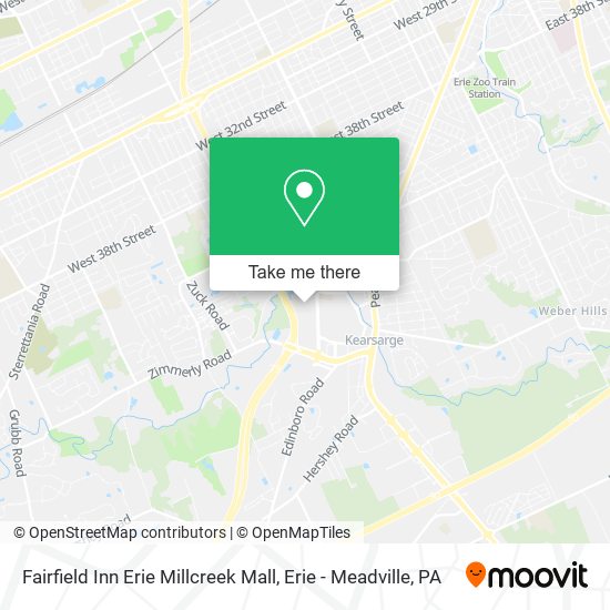 Mapa de Fairfield Inn Erie Millcreek Mall