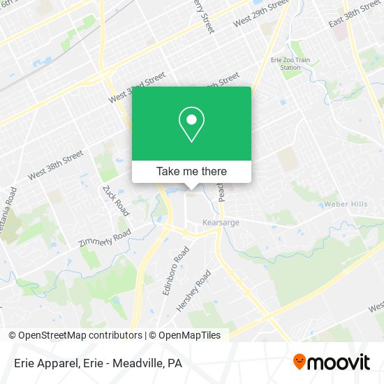 Erie Apparel map