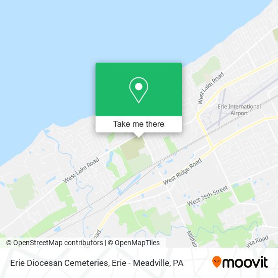 Erie Diocesan Cemeteries map