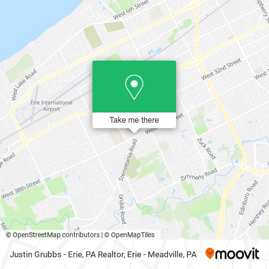 Mapa de Justin Grubbs - Erie, PA Realtor