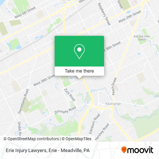 Erie Injury Lawyers map
