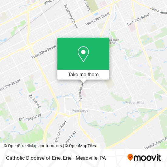 Catholic Diocese of Erie map