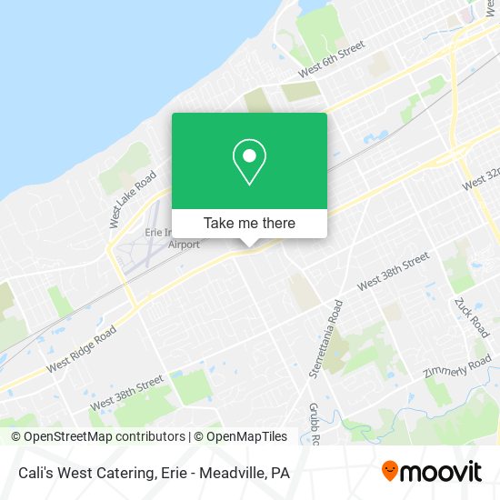 Cali's West Catering map