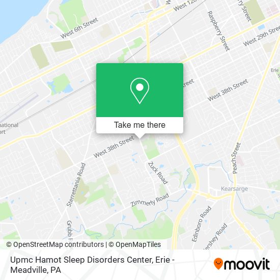 Upmc Hamot Sleep Disorders Center map