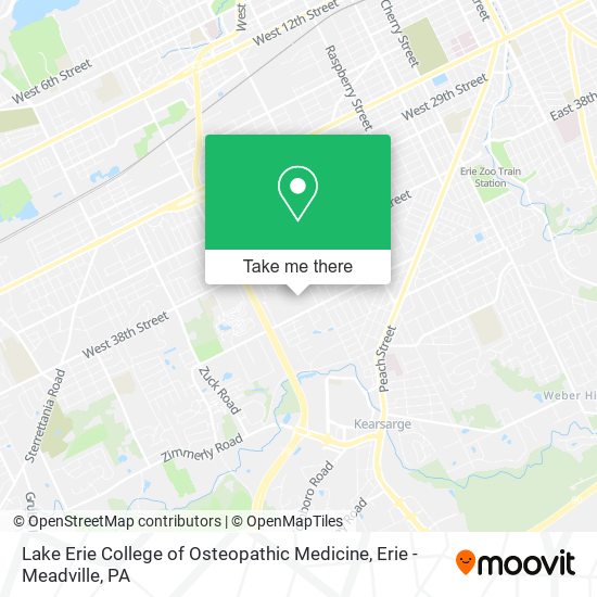 Mapa de Lake Erie College of Osteopathic Medicine