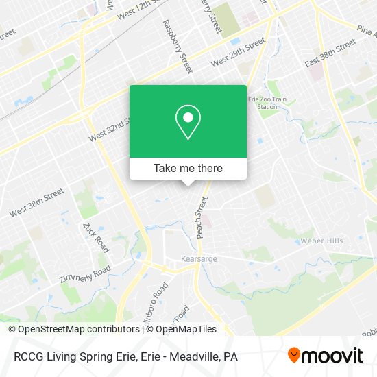 RCCG Living Spring Erie map