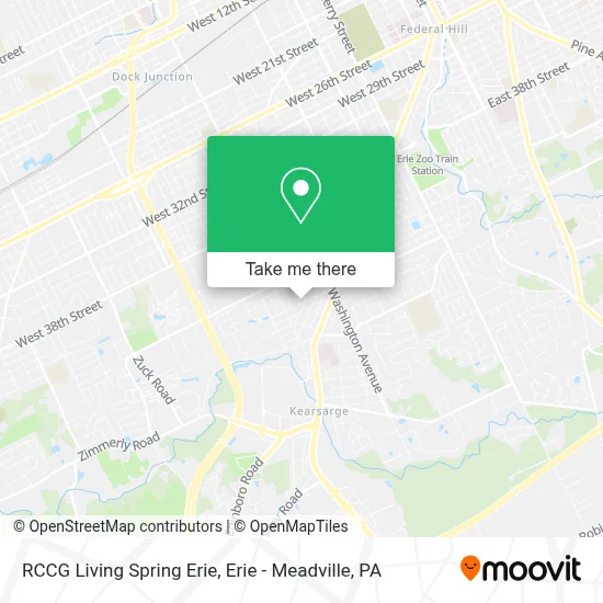 RCCG Living Spring Erie map