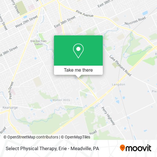 Mapa de Select Physical Therapy