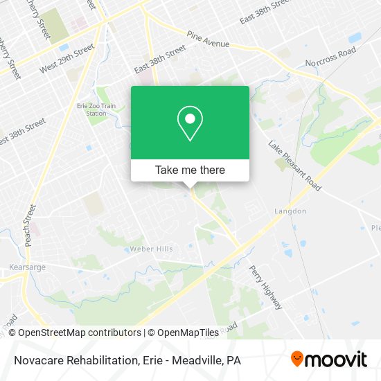 Mapa de Novacare Rehabilitation