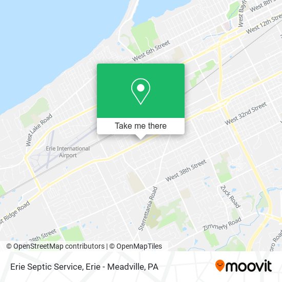Erie Septic Service map