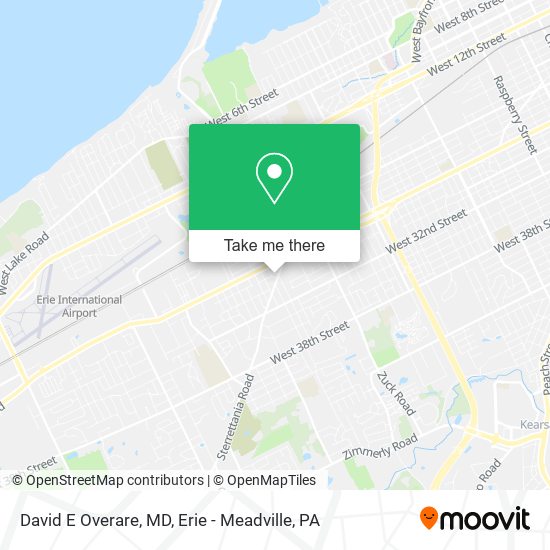 Mapa de David E Overare, MD