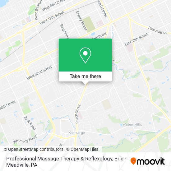 Professional Massage Therapy & Reflexology map