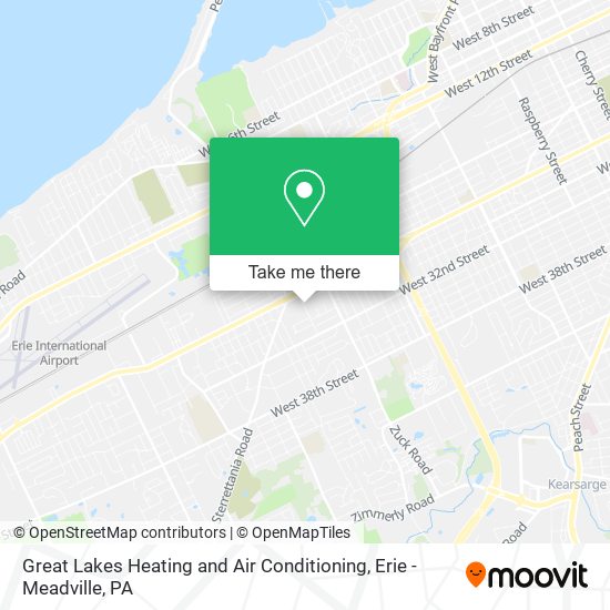 Mapa de Great Lakes Heating and Air Conditioning