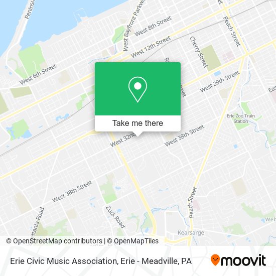 Mapa de Erie Civic Music Association