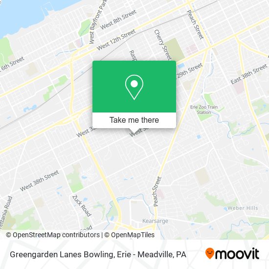 Greengarden Lanes Bowling map