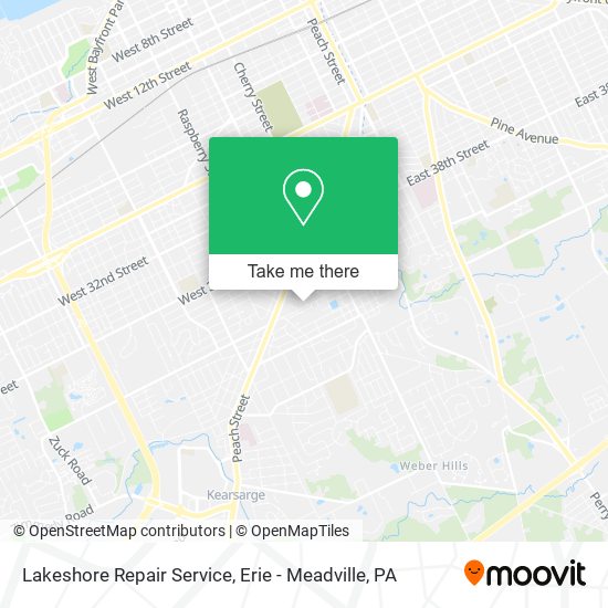 Lakeshore Repair Service map