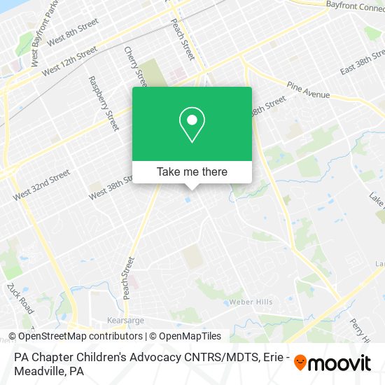 Mapa de PA Chapter Children's Advocacy CNTRS / MDTS