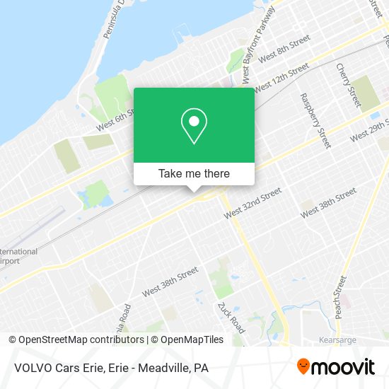 VOLVO Cars Erie map