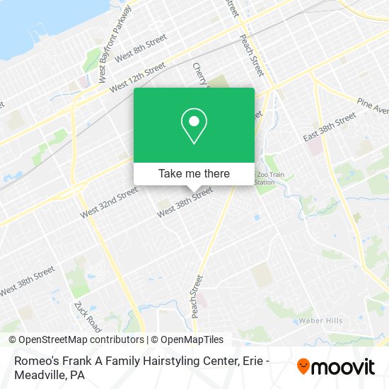 Romeo's Frank A Family Hairstyling Center map