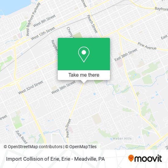 Mapa de Import Collision of Erie