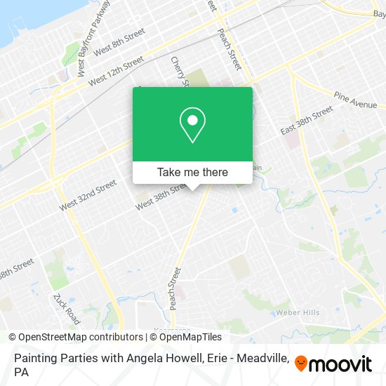 Painting Parties with Angela Howell map