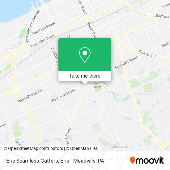 Erie Seamless Gutters map