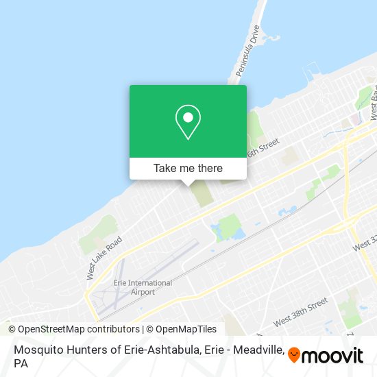 Mosquito Hunters of Erie-Ashtabula map