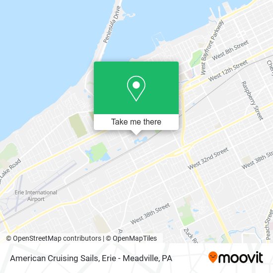 American Cruising Sails map