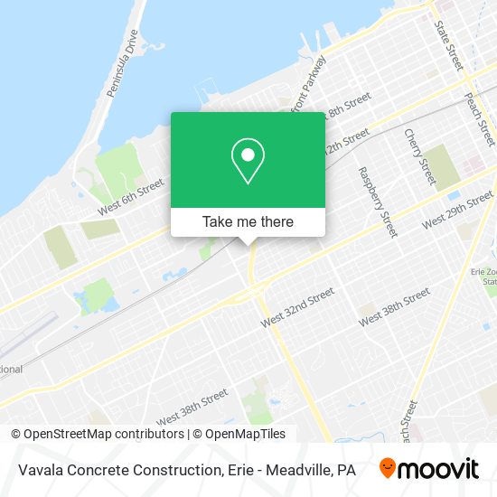 Vavala Concrete Construction map