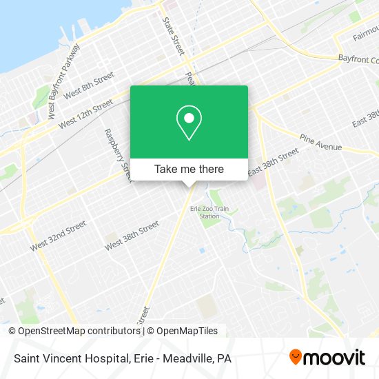 Saint Vincent Hospital map