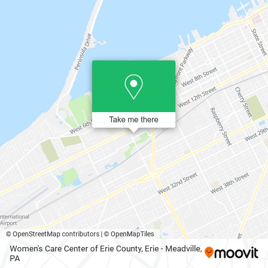 Women's Care Center of Erie County map