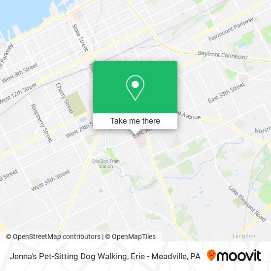 Jenna's Pet-Sitting Dog Walking map