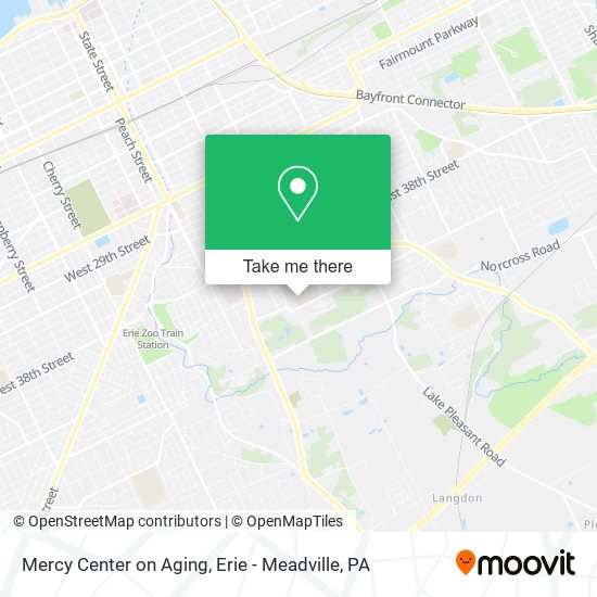 Mercy Center on Aging map
