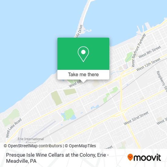 Presque Isle Wine Cellars at the Colony map