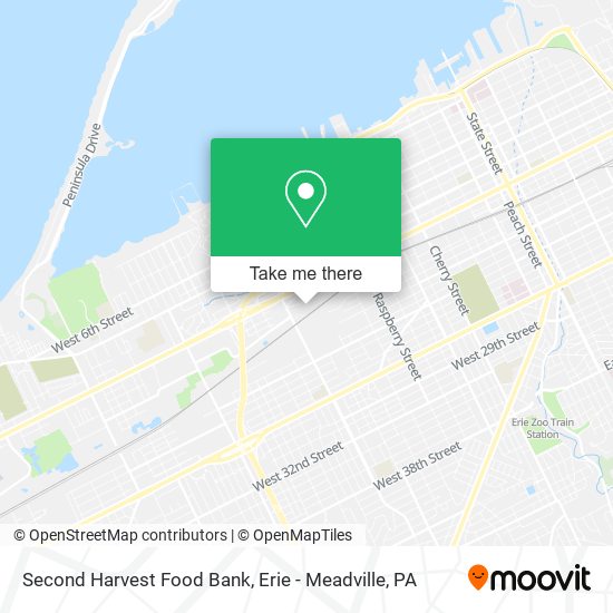 Second Harvest Food Bank map